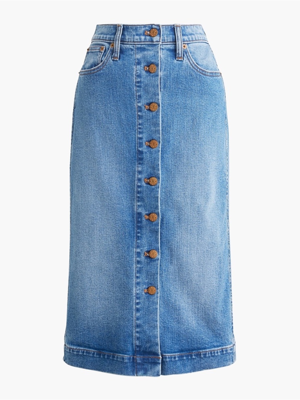 J.Crew midi denim skirt